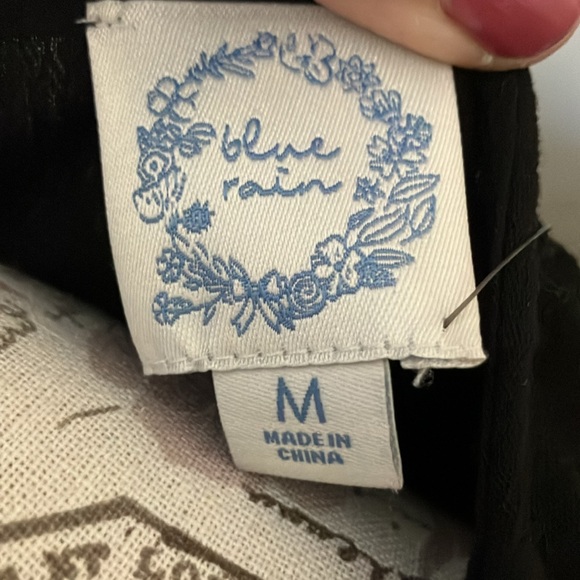 BLUE RAIN @ FRANCESCA’S. BLACK & BLUE & RUST SIZE MEDIUM DRESS. ADORABLE!  NWT - Picture 5 of 10